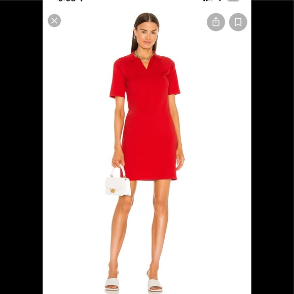Victor Glemaud Polo Dress Fire Red - Picture 4 of 9